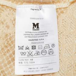 مملوكة مسبقًا M Missoni White Pattered Lurex Knit Short Dress L