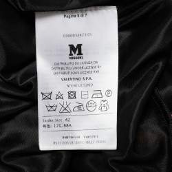 Pre Owned M Missoni Orange/Plum Stripe Pattern Lurex Knit Maxi Dress M