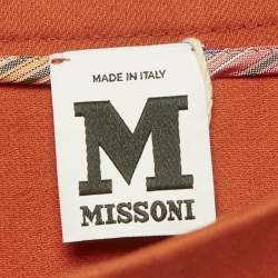 Pre Owned تنورة صغيرة بني قطن بكشكشة إم ميزوني مقاس صغير - إكس سمول