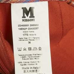 Pre Owned تنورة صغيرة بني قطن بكشكشة إم ميزوني مقاس صغير - إكس سمول