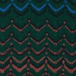Pre Owned M Missoni Multicolor Ombre Pattern Knit V Neck Dress M 