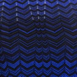 Pre Owned M Missoni Bicolor Chevron Patterned Knit Cold Shoulder Top M