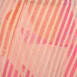 Pre Owned M Missoni Pink & Orange Metallic Knit A-Line Skirt M