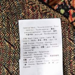 Pre Owned M Missoni Burnt orange Floral Jacquard Knit Midi Skirt & Top Set M