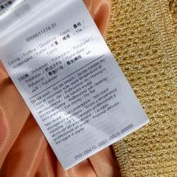 Pre Owned M Missoni Multicolor Lurex Knit Chevron Pattern Elasticized Waist Pants M