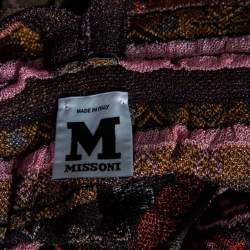 Pre Owned M Missoni Multicolored Lurex Knit Sleeveless Top L