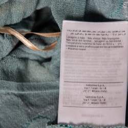 Pre Owned M Missoni Blue Patterned Knit Sleeveless Top L