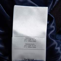 Pre Owned M Missoni Navy Blue Panel Patterned Knit Sleeveless Dress L