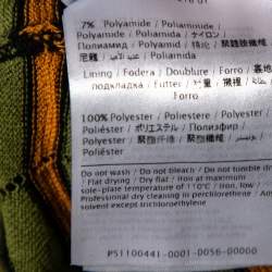 Pre Owned M Missoni Multicolor Wave Perforated Pattern Knit Ruffle Detailed Midi Dress L