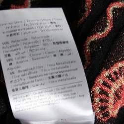 Pre Owned M Missoni Multicolored Wave Patterned Lurex Knit Top S