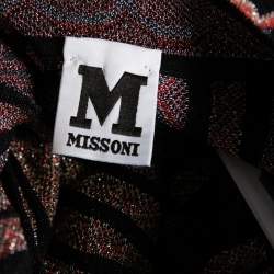 Pre Owned M Missoni Multicolored Wave Patterned Lurex Knit Top S