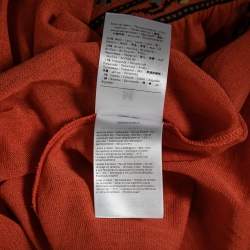 مملوكة مسبقًا توب بكم طويل إم ميسوني نمط تريكو برتقالي مقاس وسط ( ميديوم )