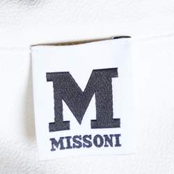 مملوكة مسبقًا M Missoni Two Tone Silk & Velvet Half Button Shirt M