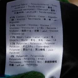 Pre Owned M Missoni Multicolour Wave Perforated Pattern Knit Midi Dress S