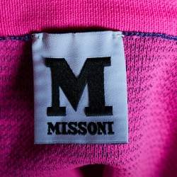 Pre Owned M Missoni Multicolor Lurex Knit Mini Skirt L