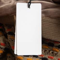 Pre Owned M Missoni Brown/Multicolor Knit Skirt S