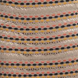 Pre Owned M Missoni Brown/Multicolor Knit Skirt S