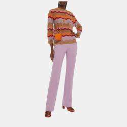 Pre Owned M Missoni Viscose Crew Neck Sweaters 42