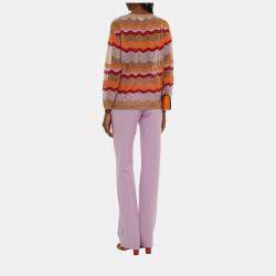 Pre Owned M Missoni Viscose Crew Neck Sweaters 42