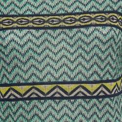 M Missoni Green Patterned Knit Mini Dress M