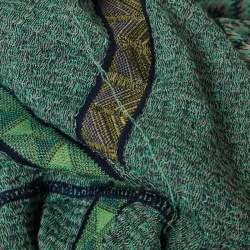 Pre Owned M Missoni Green Patterned Knit Mini Dress M