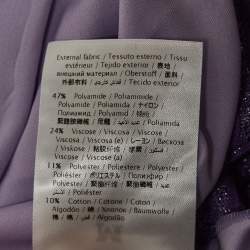 Pre Owned M Missoni Purple Patterned Lurex Knit Short Dress L