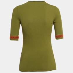 Pre Owned M Missoni Green Knit Top S