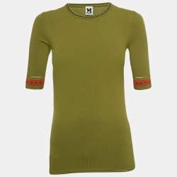 Pre Owned M Missoni Green Knit Top S