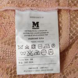 Pre Owned M Missoni Pink Patterned Lurex Knit Top S