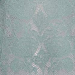 Pre Owned M Missoni Blue Sea Shell Pattern Lurex Knit Cap Sleeve Top M