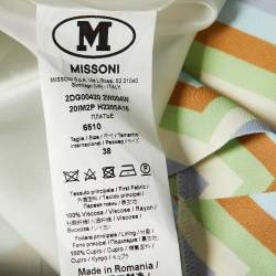 Pre Owned M Missoni Multicolor Printed Crepe Mini Dress S