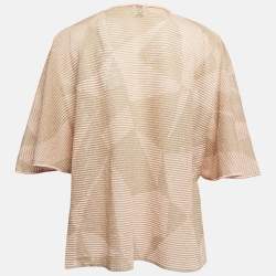 Pre Owned M Missoni Metallic Pink Lurex Knit Top XL