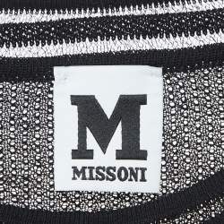 Pre Owned M Missoni Black Floral Stretch Lace Top S