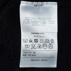 Pre Owned M Missoni Black Floral Stretch Lace Top S