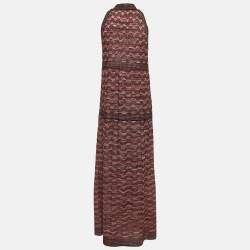 Pre Owned M Missoni Multicolor Patterned Lurex Knit Maxi Dress M