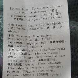 Pre Owned M Missoni Green Patterned Lurex Knit Short Dress S