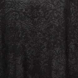 Pre Owned M Missoni Black Patterned Lace Knit Top M