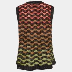 Pre Owned M Missoni Multicolored Patterned Knit Tank Top L