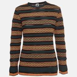 Pre Owned M Missoni Green Patterned Knit Top L