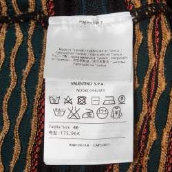 Pre Owned M Missoni Green Patterned Knit Top L