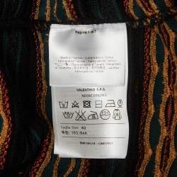 Pre Owned M Missoni Green Patterned Knit Top S