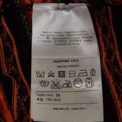 مملوكة مسبقًا M Missoni Orange Patterned Knit Top S