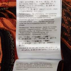 مملوكة مسبقًا M Missoni Orange Patterned Knit Top S