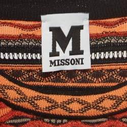 مملوكة مسبقًا M Missoni Orange Patterned Knit Top S