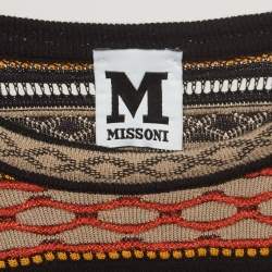 مملوكة مسبقًا M Missoni Multicolor Patterned Knit Short Dress M