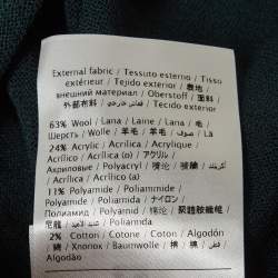 Pre Owned M Missoni Green Patterned Knit Puff Sleeves Top S