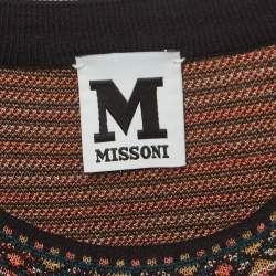 Pre Owned M Missoni Multicolor Patterned Knit Midi Dress S