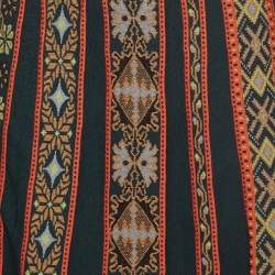 Pre Owned M Missoni Green Multicolor Patterned Midi Skirt L