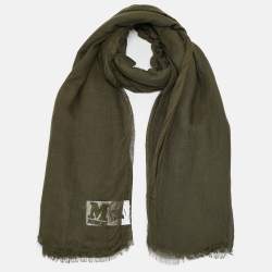 M Missoni Khaki Green Modal Shawl One Size 