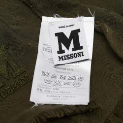 M Missoni Khaki Green Modal Shawl One Size 